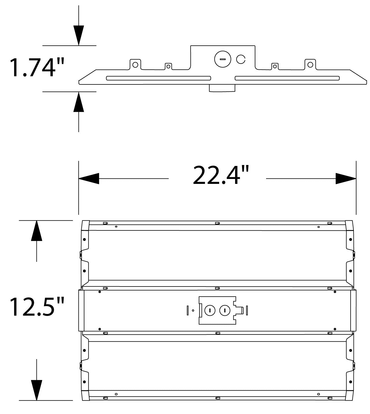 Linear High Bay G4 2ft 220W 33000lm 5 Powers & 6 CCTs