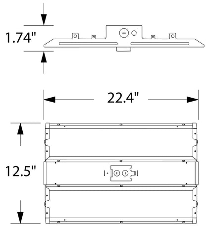 Linear High Bay G4 2ft 220W 33000lm 5 Powers & 6 CCTs