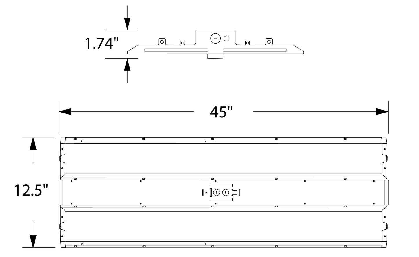 Linear High Bay G4 4ft 500W 75000lm 5 Powers & 6 CCTs Aluminium Housing