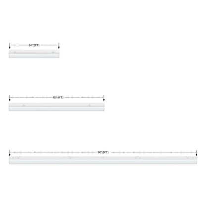 Linear Strip Light G3 8ft 320W 51200lm 5 Powers & 6 CCTs With Sensor Base