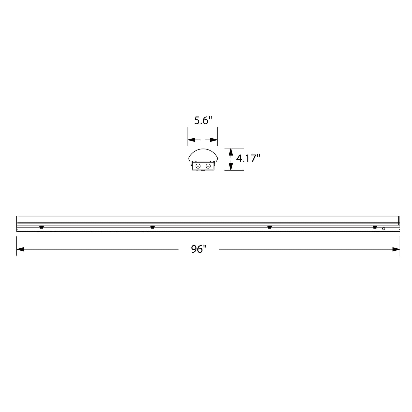 Linear Strip Light G3 8ft 320W 51200lm 5 Powers & 6 CCTs With Sensor Base