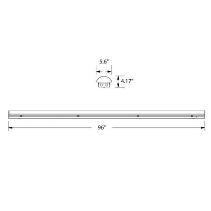 Linear Strip Light G3 8ft 320W 51200lm 5 Powers & 6 CCTs With Sensor Base