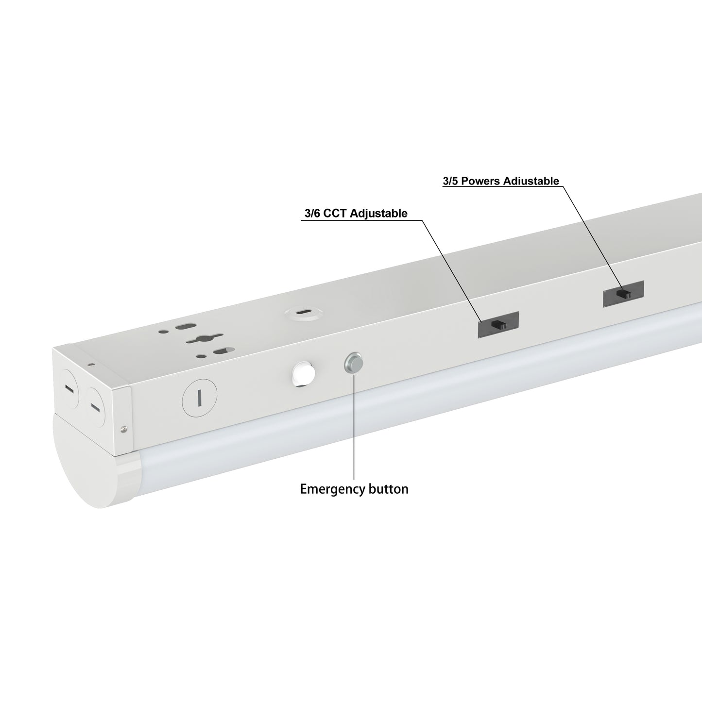 Linear Strip Light G4 4ft 40W 6000lm 5 Powers & 6 CCTs With Sensor Base