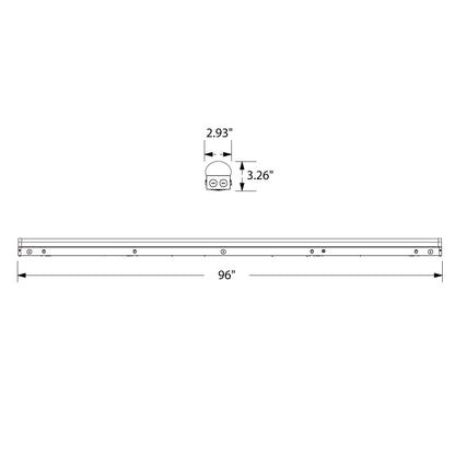 Linear Strip Light G4 8ft 150W 22500lm 5 Powers & 6 CCTs With Sensor Base