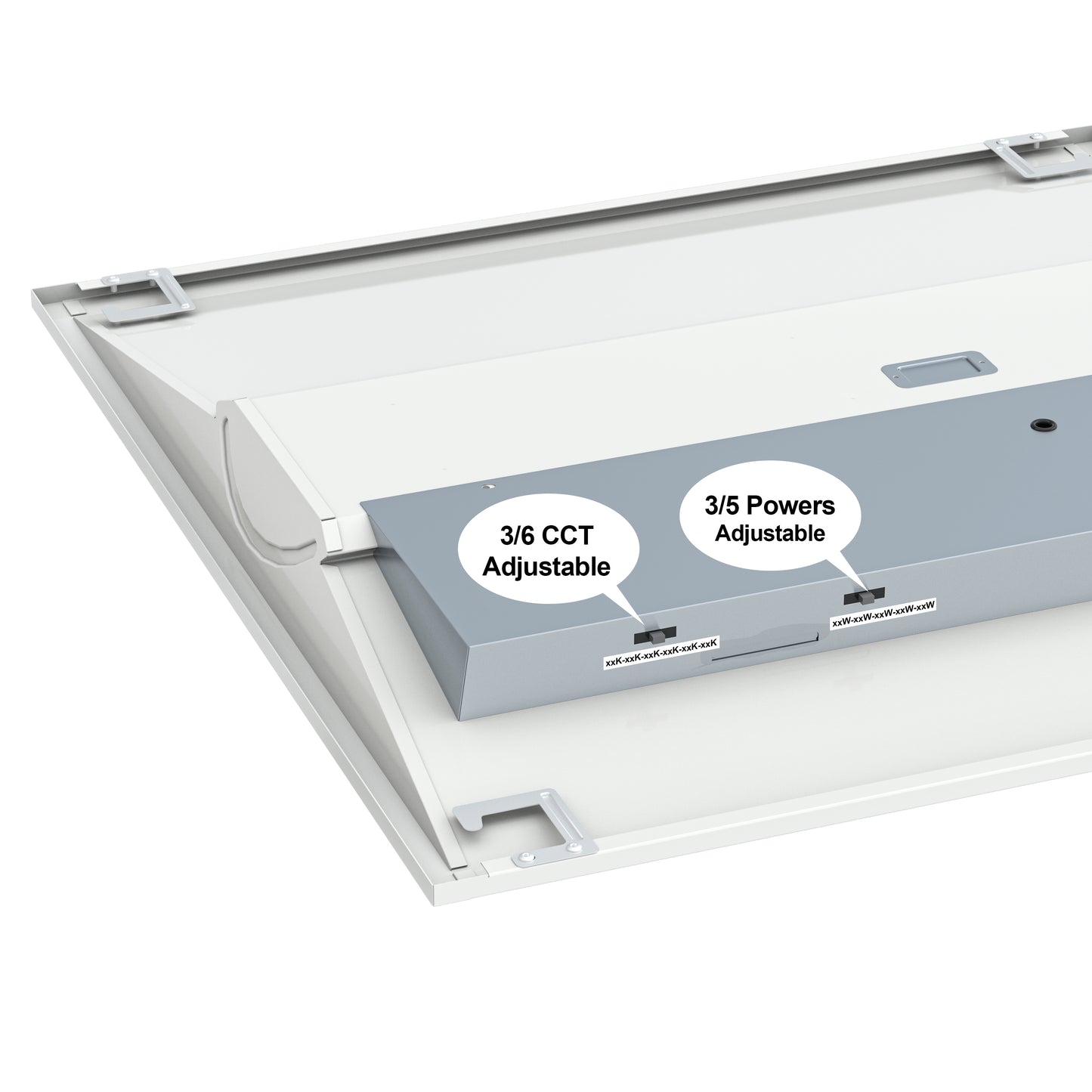 LED Troffer G3 2x2 40W 125lm/W 5000lm 5 Powers & 6 CCTs Adjustable