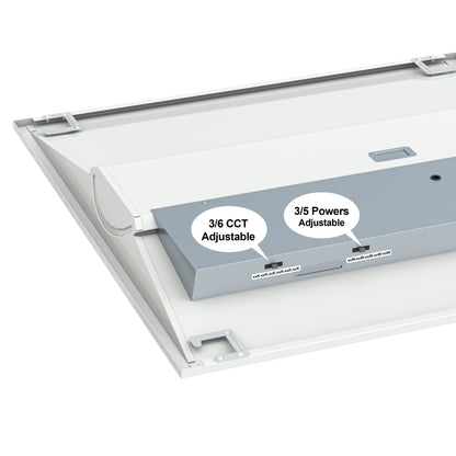 LED Troffer G3 2x2 40W 125lm/W 5000lm 5 Powers & 6 CCTs Adjustable
