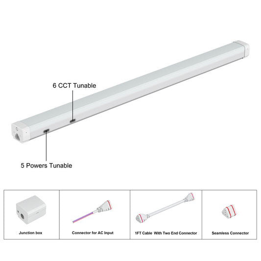 Vapor Tigh G2 4ft 60W 10000lm 5 Powers & 6 CCTs Lowbay & HighBay